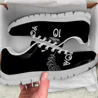 Custom New Zealand Rugby Sneakers All Silver Ferns Blacks LT03 Black - Polynesian Pride