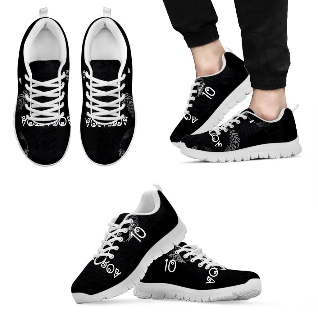 Custom New Zealand Rugby Sneakers All Silver Ferns Blacks LT03 - Polynesian Pride