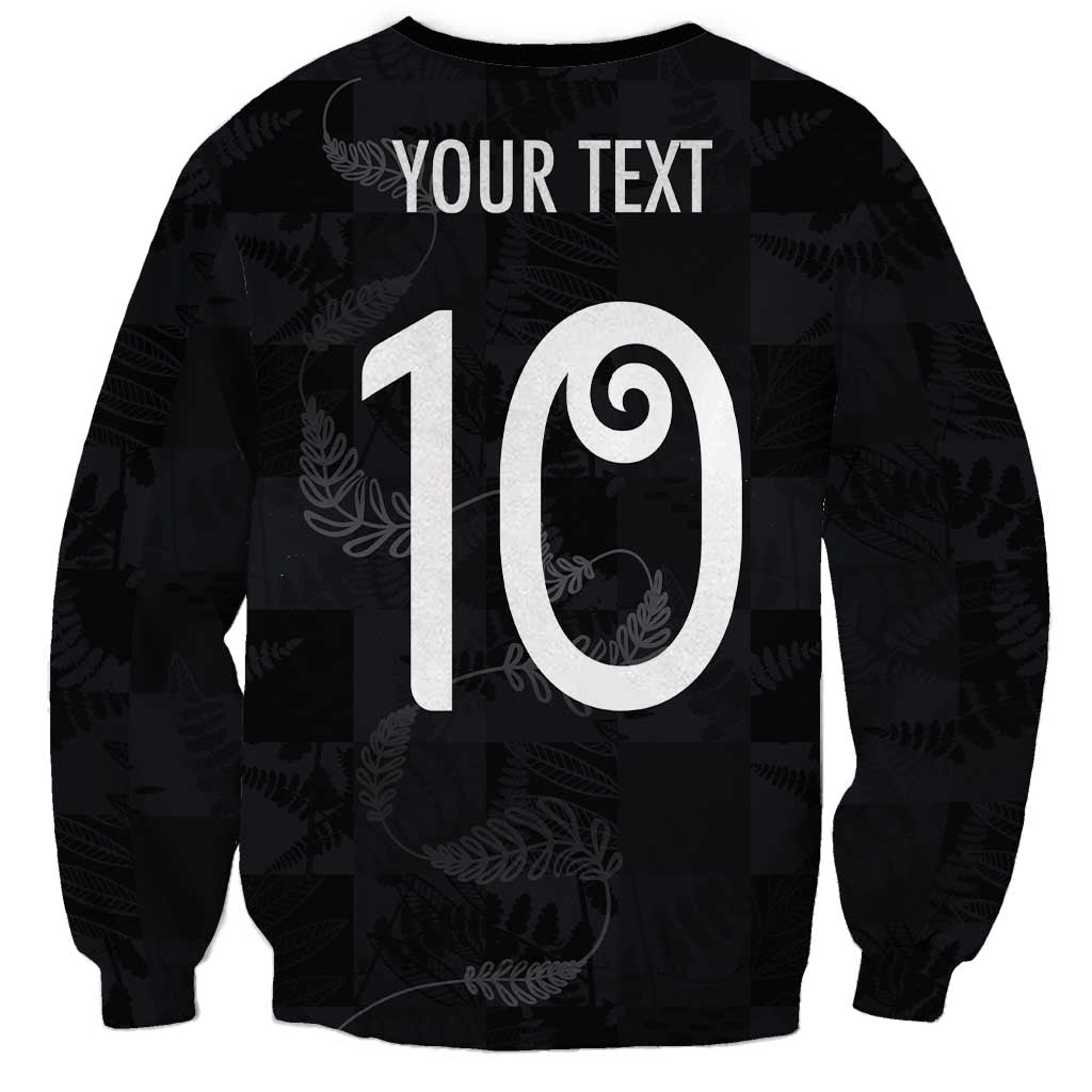 Custom New Zealand Rugby Sweatshirt All Silver Ferns Blacks LT03 - Polynesian Pride