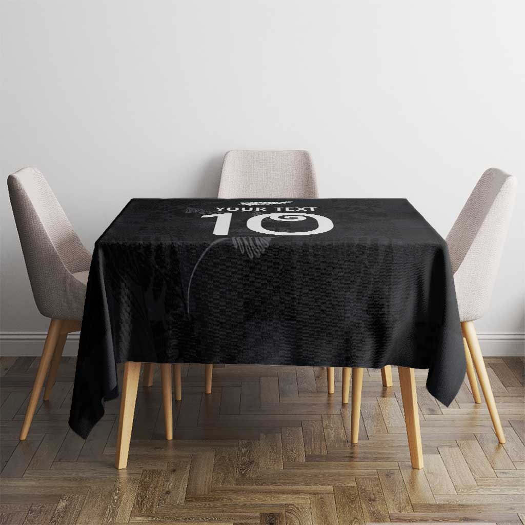Custom New Zealand Rugby Tablecloth All Silver Ferns Blacks LT03 - Polynesian Pride