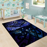 New Zealand Matariki Area Rug Maori Pattern and Matariki Sky Night LT03 - Polynesian Pride