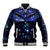 New Zealand Matariki Baseball Jacket Maori Pattern and Matariki Sky Night