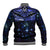 New Zealand Matariki Baseball Jacket Maori Pattern and Matariki Sky Night