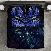 New Zealand Matariki Bedding Set Maori Pattern and Matariki Sky Night LT03 Blue - Polynesian Pride