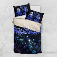 New Zealand Matariki Bedding Set Maori Pattern and Matariki Sky Night LT03 US Twin 172cm x 218cm Blue - Polynesian Pride