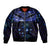 New Zealand Matariki Bomber Jacket Maori Pattern and Matariki Sky Night