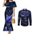 New Zealand Matariki Couples Matching Mermaid Dress and Long Sleeve Button Shirt Maori Pattern and Matariki Sky Night