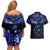 New Zealand Matariki Couples Matching Off Shoulder Short Dress and Hawaiian Shirt Maori Pattern and Matariki Sky Night