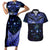 New Zealand Matariki Couples Matching Short Sleeve Bodycon Dress and Hawaiian Shirt Maori Pattern and Matariki Sky Night