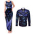 New Zealand Matariki Couples Matching Tank Maxi Dress and Long Sleeve Button Shirt Maori Pattern and Matariki Sky Night