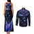 New Zealand Matariki Couples Matching Tank Maxi Dress and Long Sleeve Button Shirt Maori Pattern and Matariki Sky Night