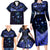 New Zealand Matariki Family Matching Long Sleeve Bodycon Dress and Hawaiian Shirt Maori Pattern and Matariki Sky Night