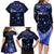 New Zealand Matariki Family Matching Long Sleeve Bodycon Dress and Hawaiian Shirt Maori Pattern and Matariki Sky Night