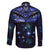 New Zealand Matariki Family Matching Long Sleeve Bodycon Dress and Hawaiian Shirt Maori Pattern and Matariki Sky Night