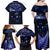 New Zealand Matariki Family Matching Off Shoulder Maxi Dress and Hawaiian Shirt Maori Pattern and Matariki Sky Night