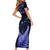 New Zealand Matariki Family Matching Short Sleeve Bodycon Dress and Hawaiian Shirt Maori Pattern and Matariki Sky Night