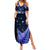 New Zealand Matariki Family Matching Summer Maxi Dress and Hawaiian Shirt Maori Pattern and Matariki Sky Night