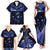 New Zealand Matariki Family Matching Tank Maxi Dress and Hawaiian Shirt Maori Pattern and Matariki Sky Night