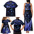 New Zealand Matariki Family Matching Tank Maxi Dress and Hawaiian Shirt Maori Pattern and Matariki Sky Night