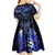 New Zealand Matariki Kid Short Sleeve Dress Maori Pattern and Matariki Sky Night