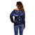 New Zealand Matariki Off Shoulder Sweater Maori Pattern and Matariki Sky Night