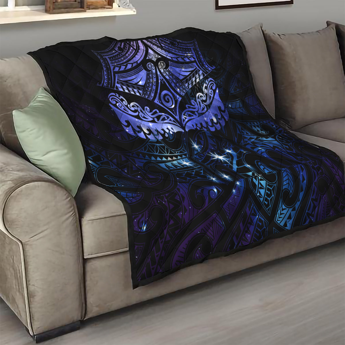 New Zealand Matariki Quilt Maori Pattern and Matariki Sky Night LT03 - Polynesian Pride