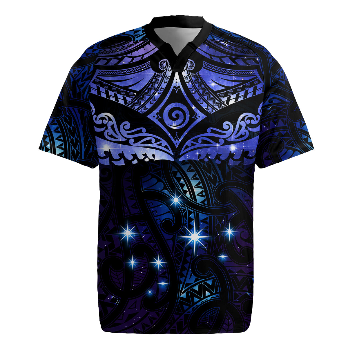 New Zealand Matariki Rugby Jersey Maori Pattern and Matariki Sky Night