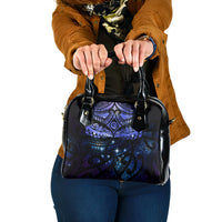 New Zealand Matariki Shoulder Handbag Maori Pattern and Matariki Sky Night LT03 One Size Blue - Polynesian Pride