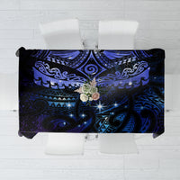 New Zealand Matariki Tablecloth Maori Pattern and Matariki Sky Night LT03 Blue - Polynesian Pride