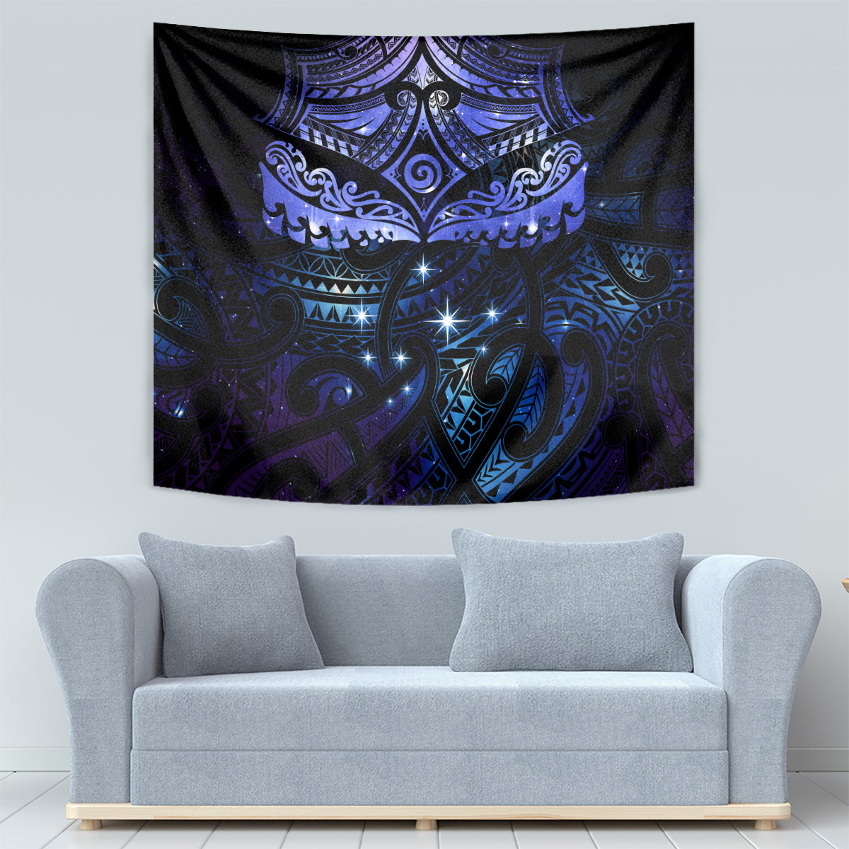 New Zealand Matariki Tapestry Maori Pattern and Matariki Sky Night LT03 - Polynesian Pride