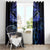 New Zealand Matariki Window Curtain Maori Pattern and Matariki Sky Night