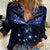 New Zealand Matariki Women Casual Shirt Maori Pattern and Matariki Sky Night