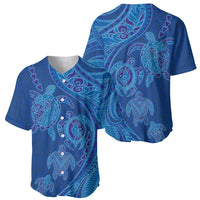 Hawaiian Turtles and Polynesian Art Tattoo Baseball Jersey Ocean Abyss LT03 - Polynesian Pride