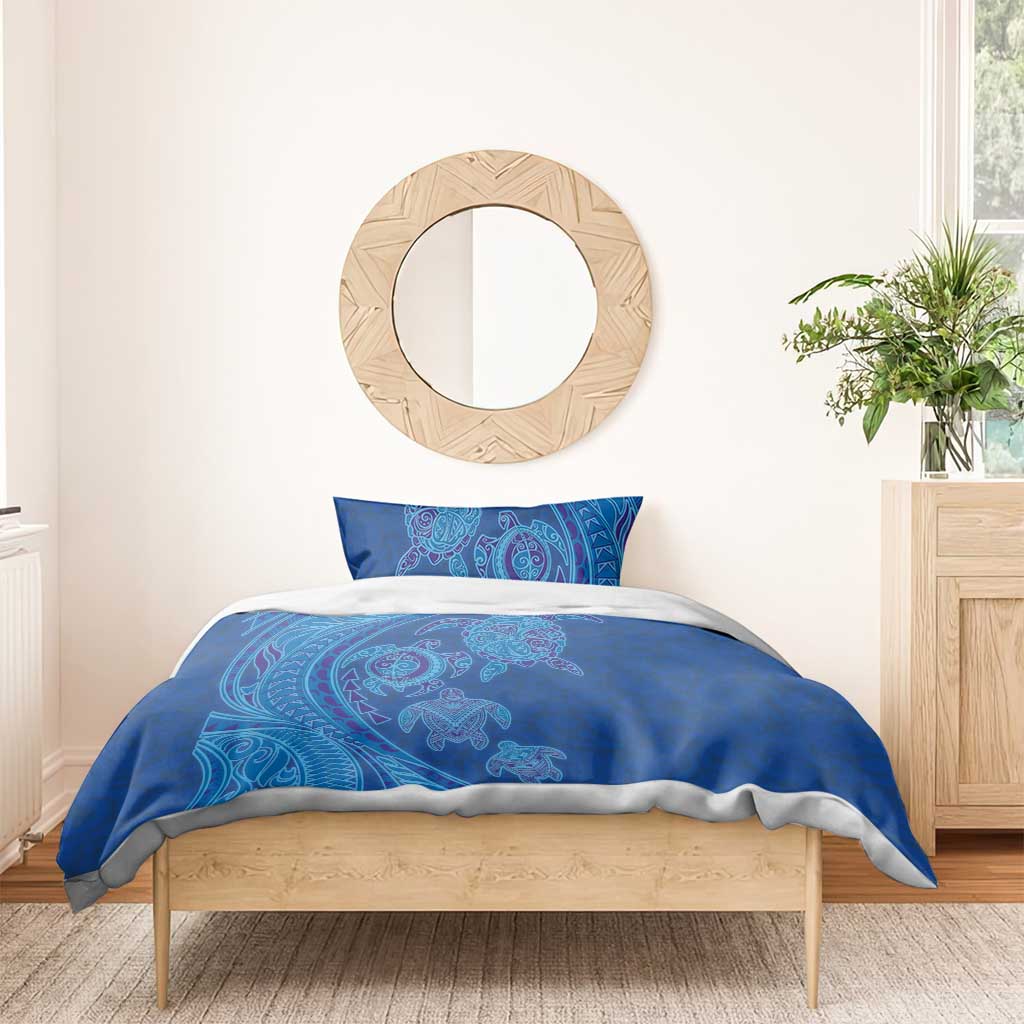 Hawaiian Turtles and Polynesian Art Tattoo Bedding Set Ocean Abyss LT03 - Polynesian Pride