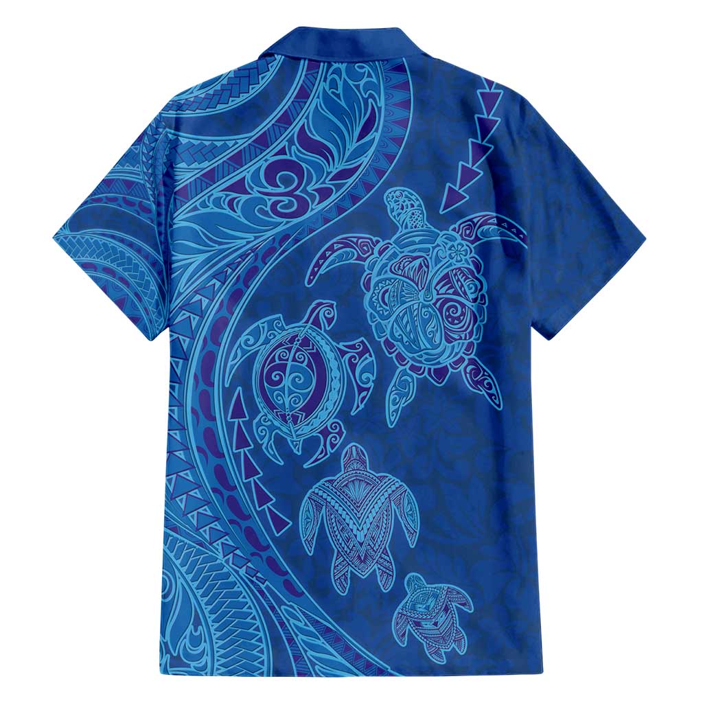 Hawaiian Turtles and Polynesian Art Tattoo Hawaiian Shirt Ocean Abyss LT03 - Polynesian Pride