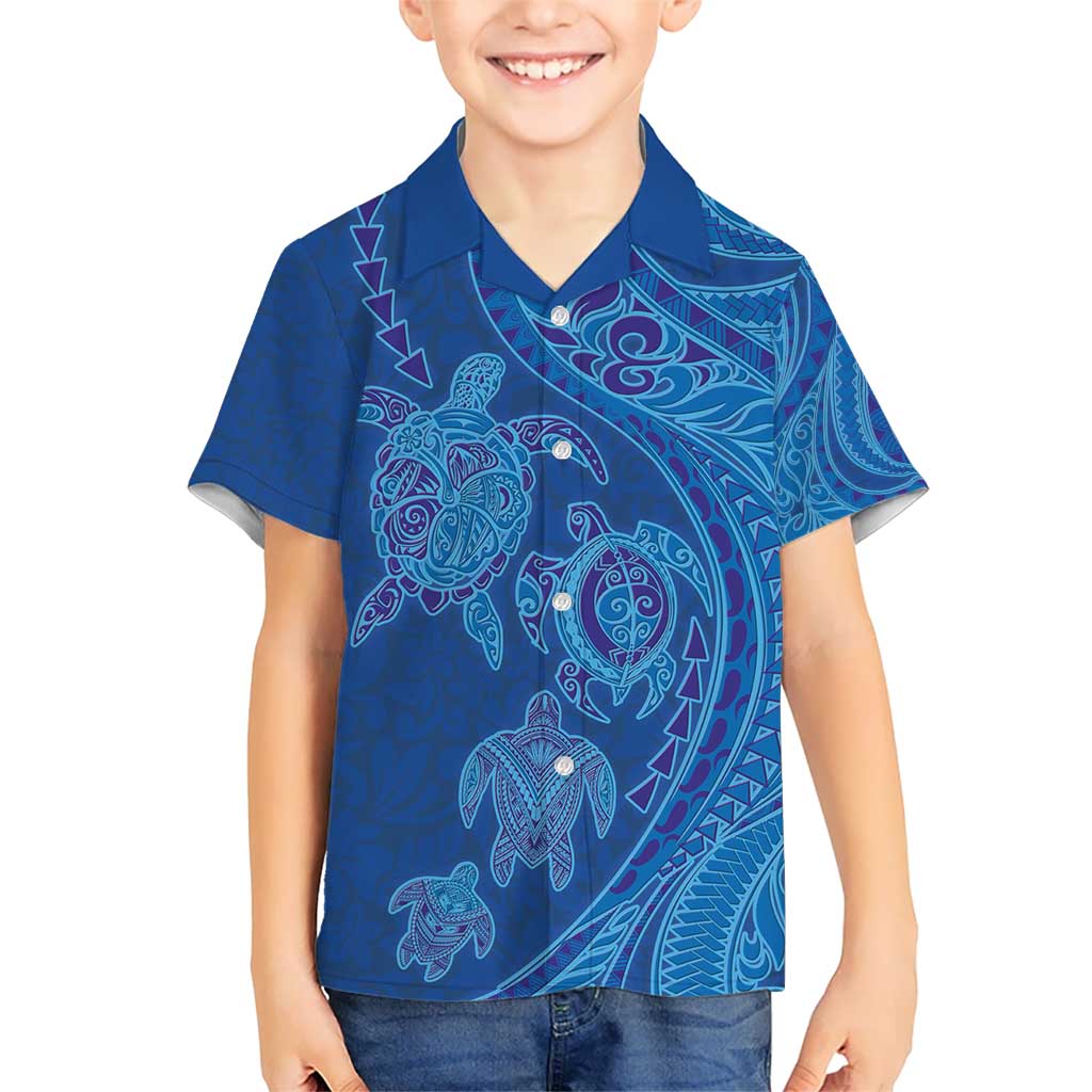 Hawaiian Turtles and Polynesian Art Tattoo Hawaiian Shirt Ocean Abyss LT03 - Polynesian Pride