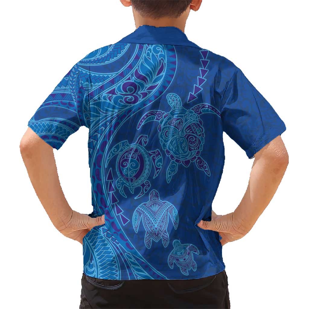 Hawaiian Turtles and Polynesian Art Tattoo Hawaiian Shirt Ocean Abyss LT03 - Polynesian Pride