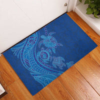 Hawaiian Turtles and Polynesian Art Tattoo Rubber Doormat Ocean Abyss LT03 - Polynesian Pride