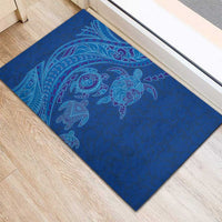 Hawaiian Turtles and Polynesian Art Tattoo Rubber Doormat Ocean Abyss LT03 - Polynesian Pride