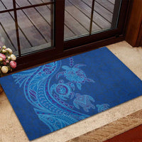 Hawaiian Turtles and Polynesian Art Tattoo Rubber Doormat Ocean Abyss LT03 - Polynesian Pride