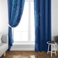 Hawaiian Turtles and Polynesian Art Tattoo Window Curtain Ocean Abyss LT03 - Polynesian Pride