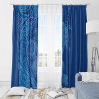 Hawaiian Turtles and Polynesian Art Tattoo Window Curtain Ocean Abyss LT03 - Polynesian Pride