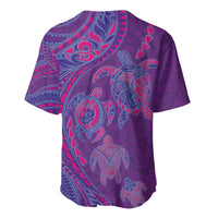 Hawaiian Turtles and Polynesian Art Tattoo Baseball Jersey Dusky Violet LT03 - Polynesian Pride
