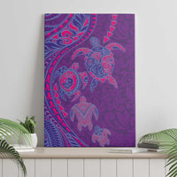 Hawaiian Turtles and Polynesian Art Tattoo Canvas Wall Art Dusky Violet LT03 - Polynesian Pride