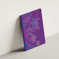 Hawaiian Turtles and Polynesian Art Tattoo Canvas Wall Art Dusky Violet LT03 - Polynesian Pride