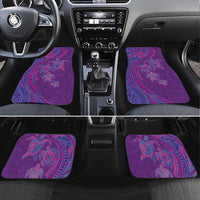 Hawaiian Turtles and Polynesian Art Tattoo Car Mats Dusky Violet LT03 Set 4pcs Purple - Polynesian Pride