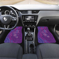 Hawaiian Turtles and Polynesian Art Tattoo Car Mats Dusky Violet LT03 Set 2pcs - Front Purple - Polynesian Pride