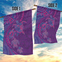 Hawaiian Turtles and Polynesian Art Tattoo Garden Flag Dusky Violet LT03 - Polynesian Pride