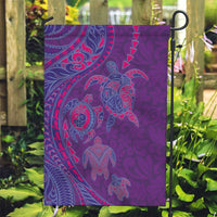 Hawaiian Turtles and Polynesian Art Tattoo Garden Flag Dusky Violet LT03 Garden Flag Purple - Polynesian Pride