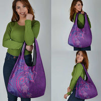 Hawaiian Turtles and Polynesian Art Tattoo Grocery Bag Dusky Violet LT03 - Polynesian Pride